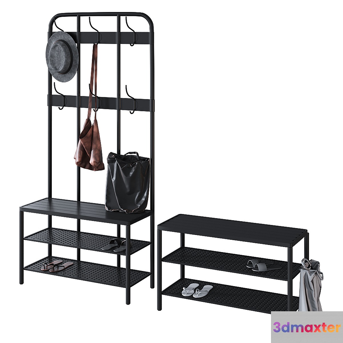 Ikea Pinning Pinnig | Hanger with section for shoes 3D Max