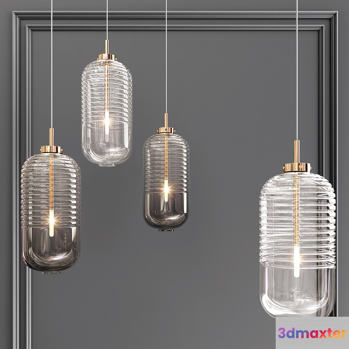 Ring Glass Art Chandelier 03 - No.4