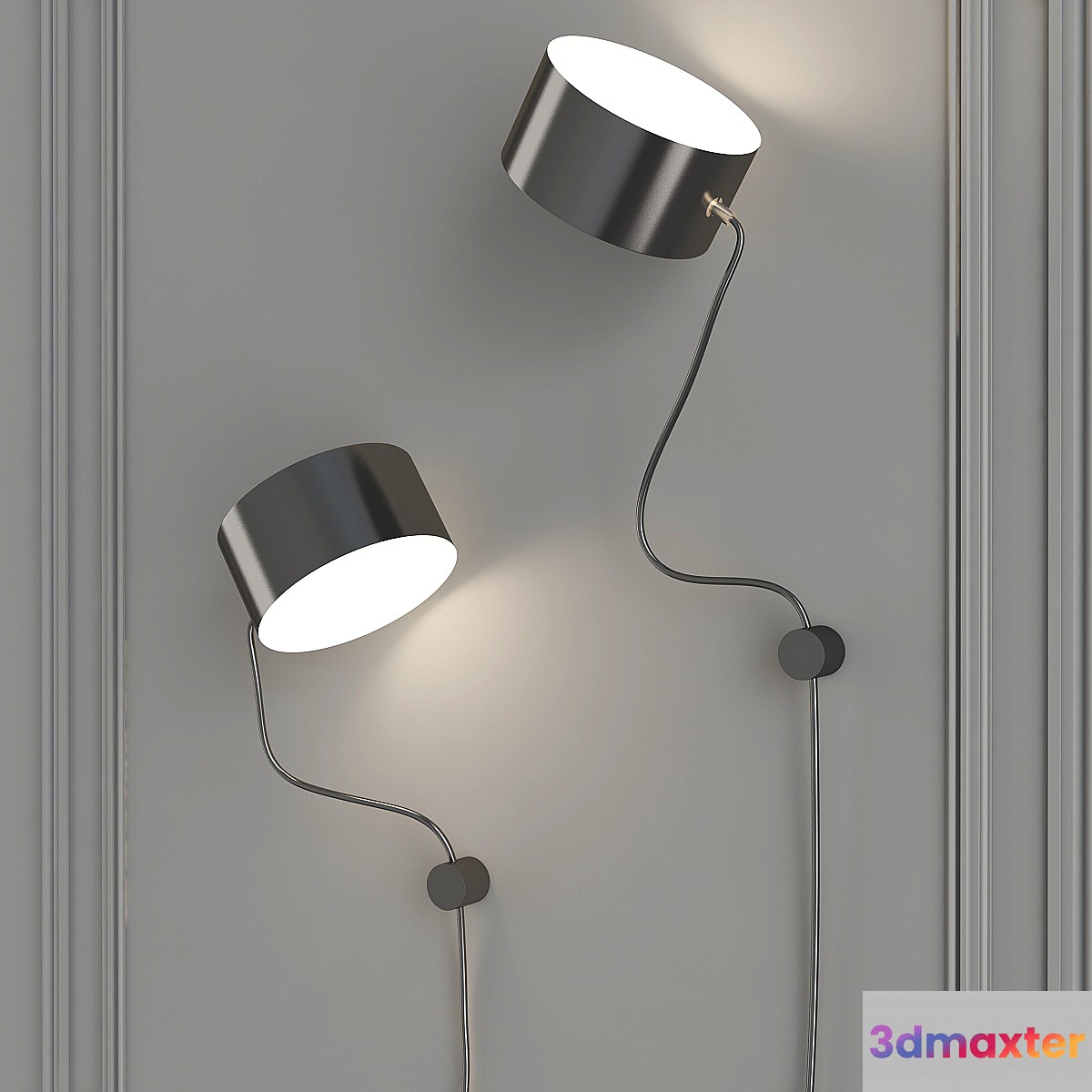 Post wall lamp 3D Max