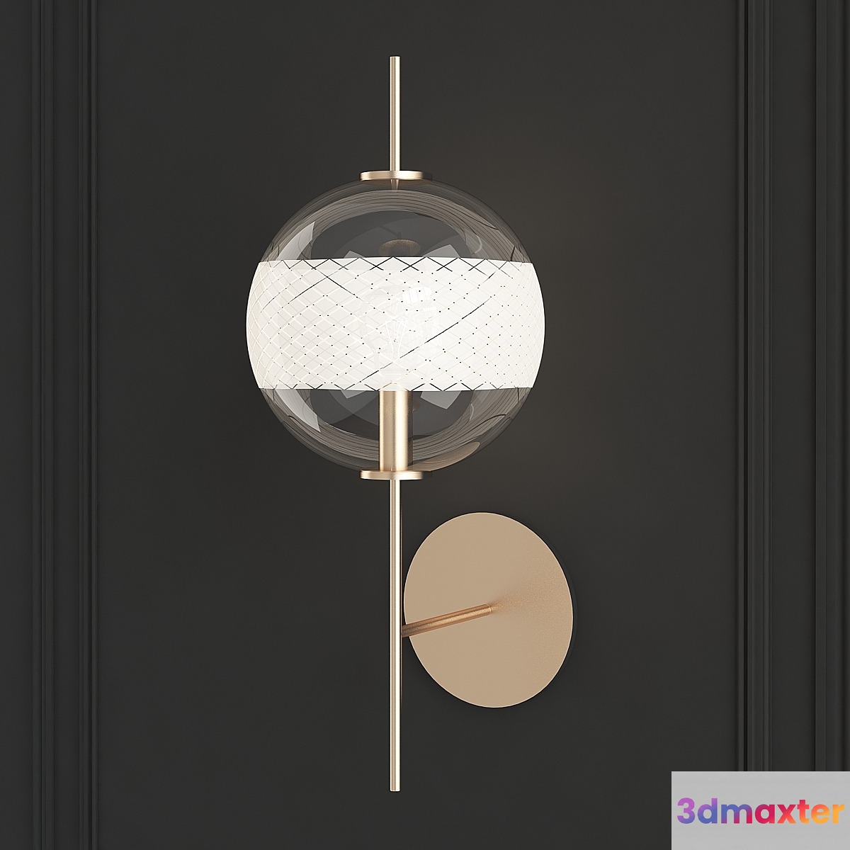 Bellacor Peloton Aged Brass One-Light LED Wall Sconce 3D Max