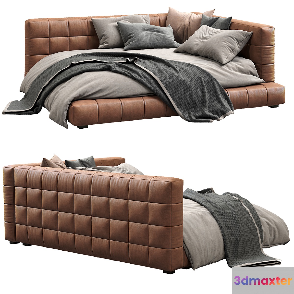 Baldwin Lounge Corner Upholstered Bed 3D Max