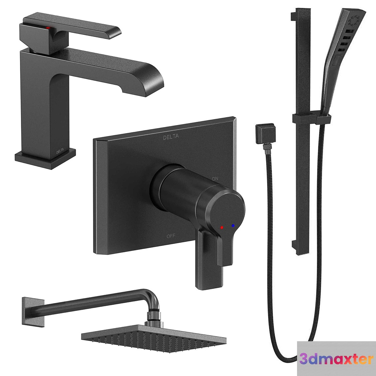 Delta bath fixtures 3D Max