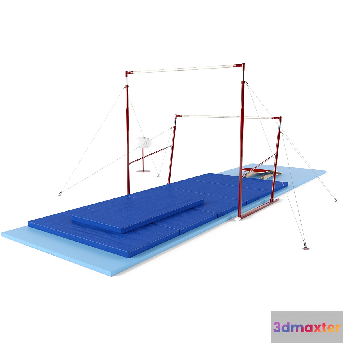 Gymnastic uneven bars (female) 3D Max