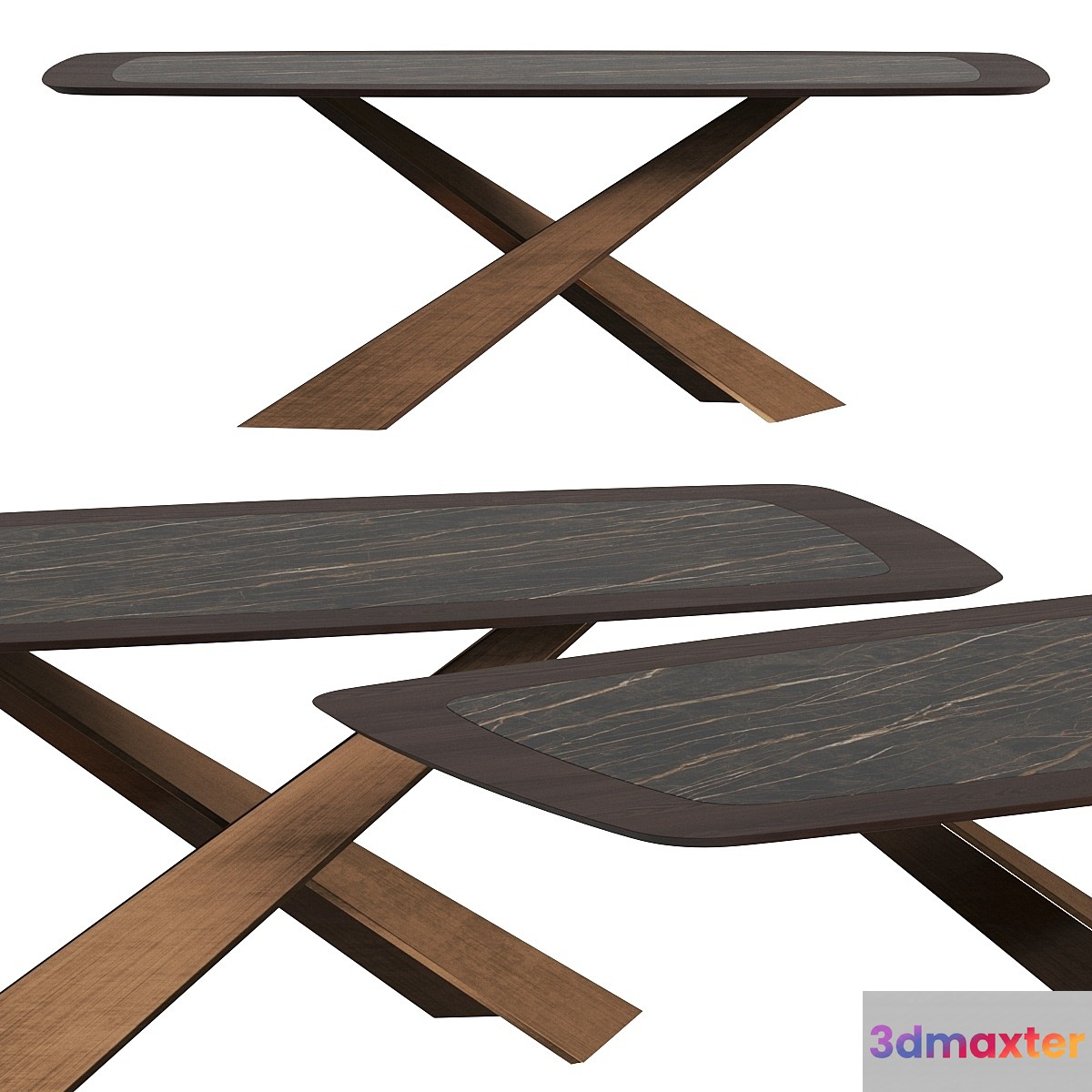 Riflessi Living Dining Table 3D Max
