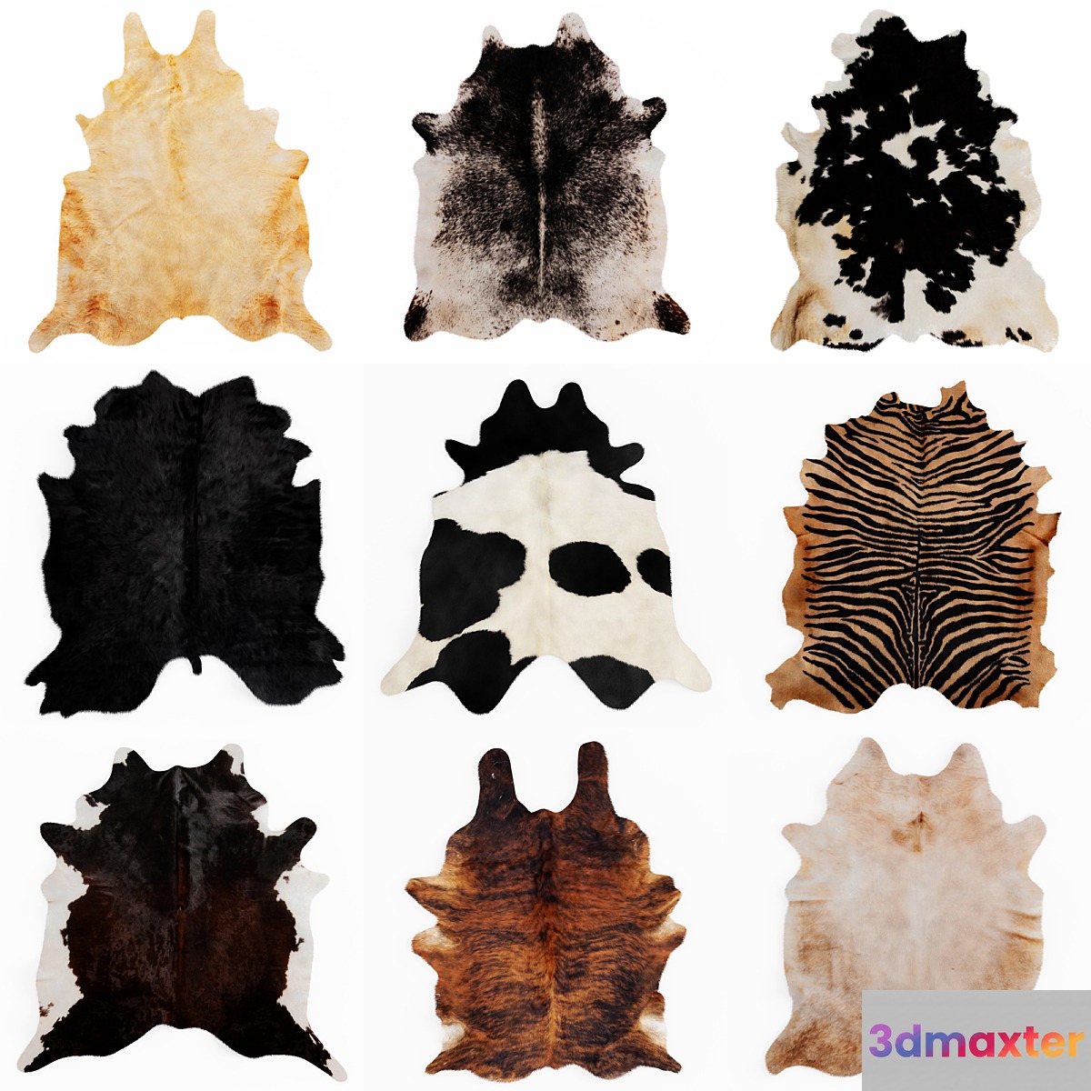 Nine Rugs From Animal Skins 09 3D Max