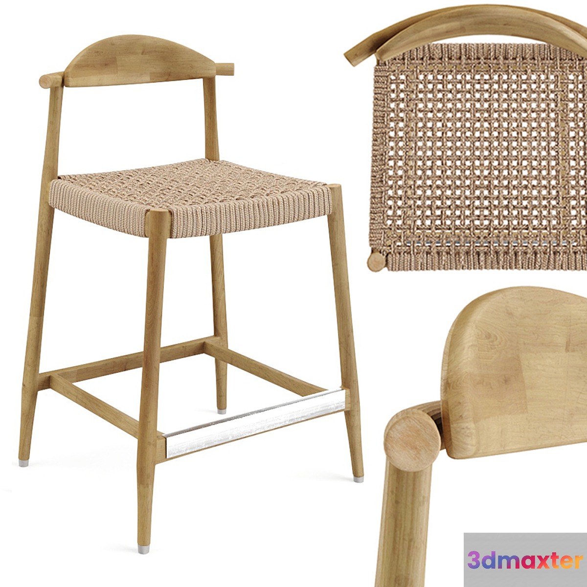 Nina Bar Stool seat62 3D Max