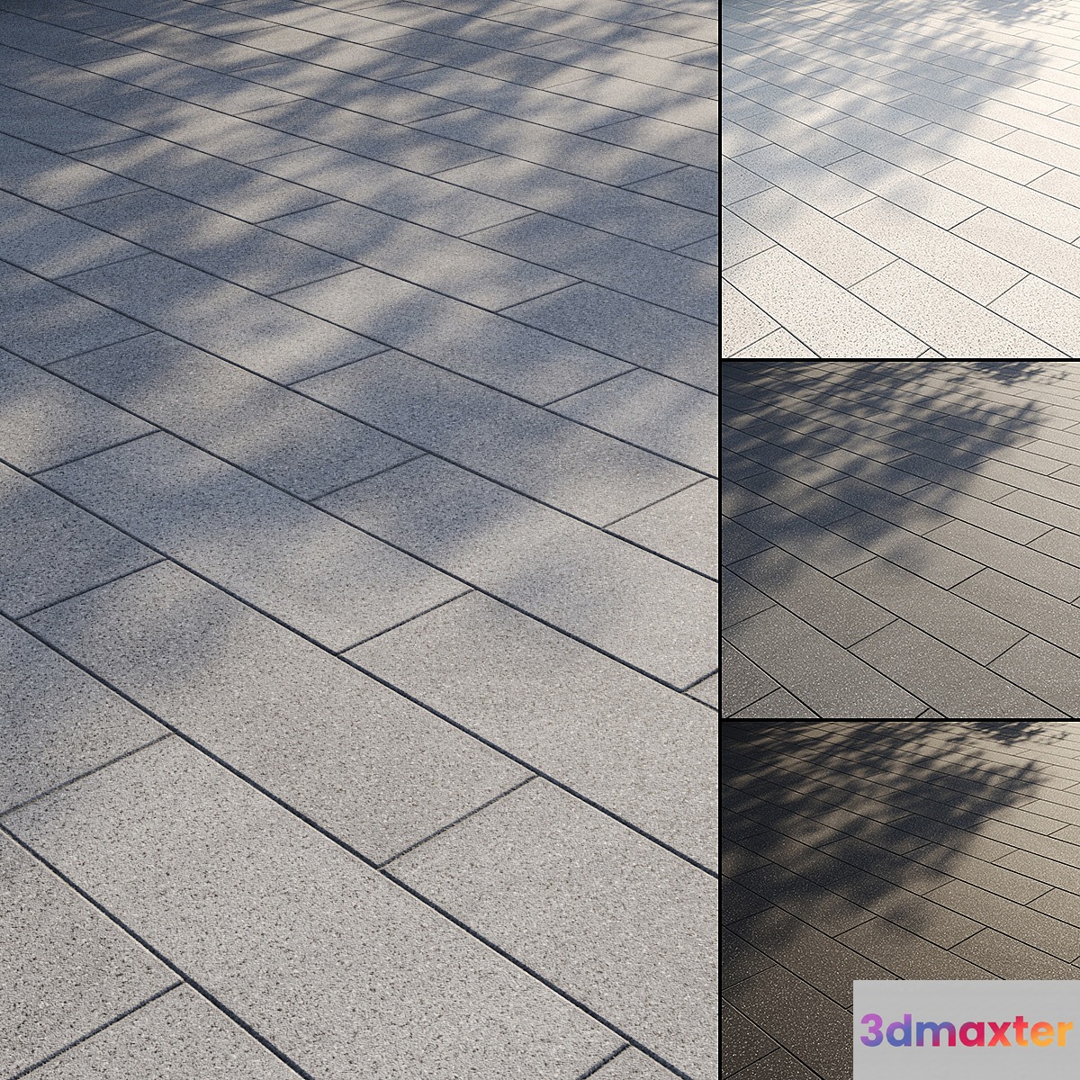 Granite paving slabs Type 6 3D Max