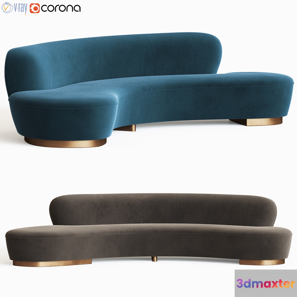 Freeform Curved Sofa Vladimir Kagan