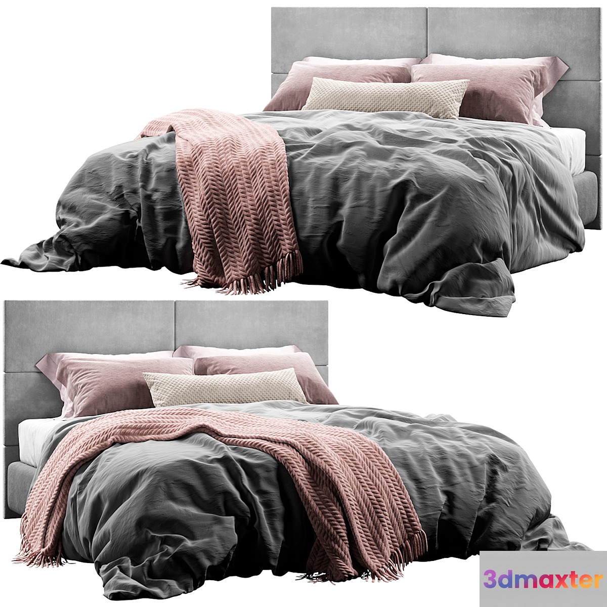 Bed Set Boho Home 3D Max