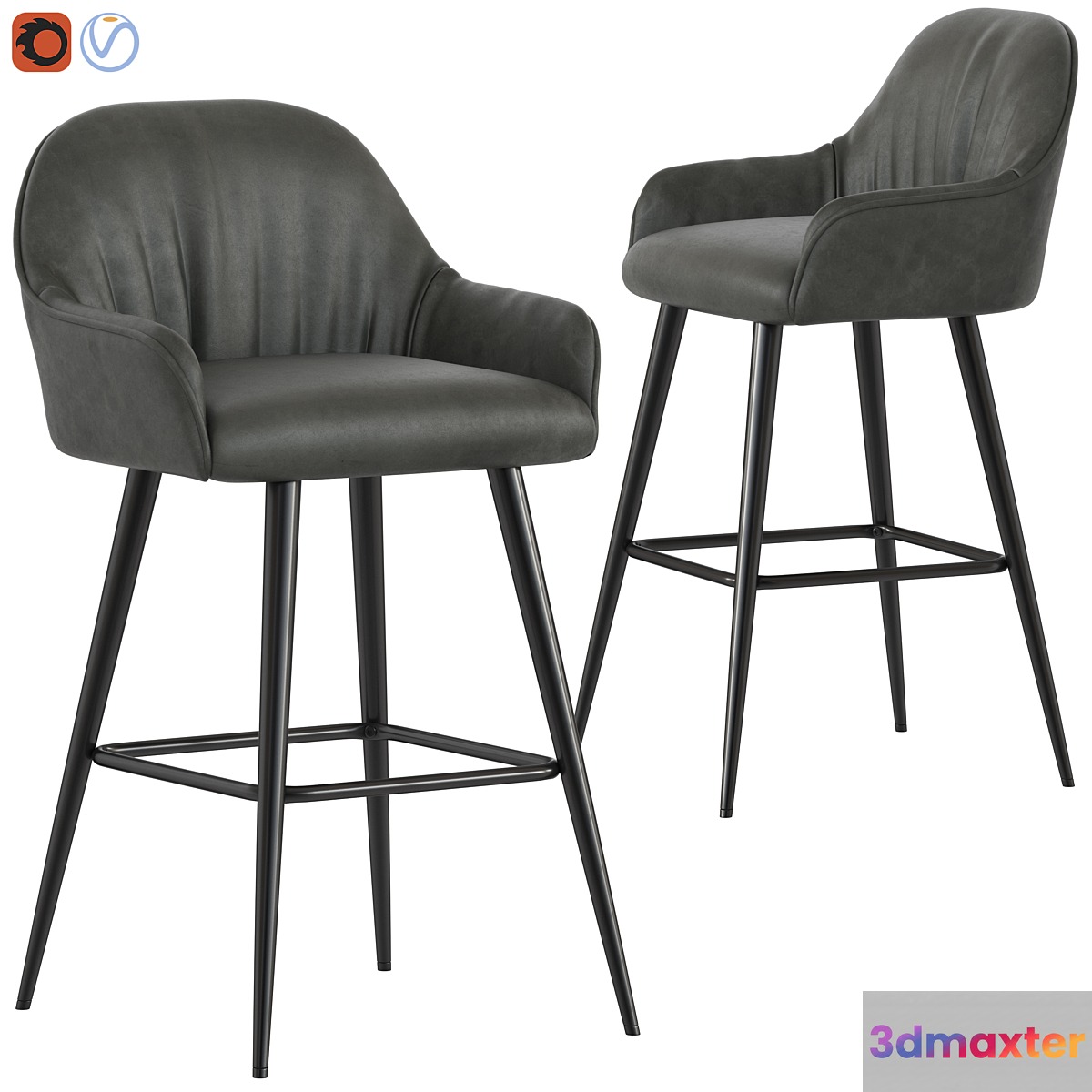 Temple & Webster Ruche Stool 3D Max