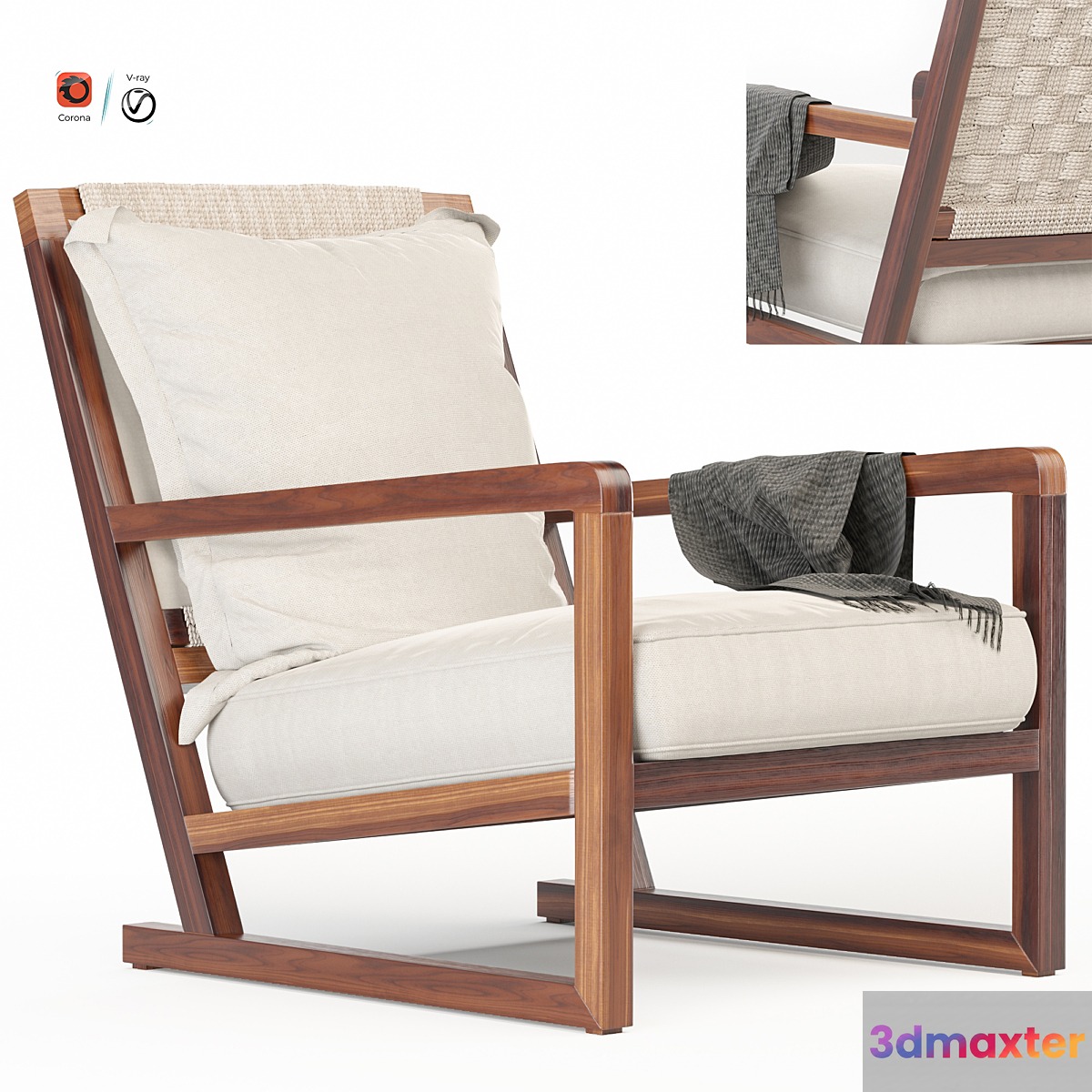 clio-armchair-b & b italia 3D Max