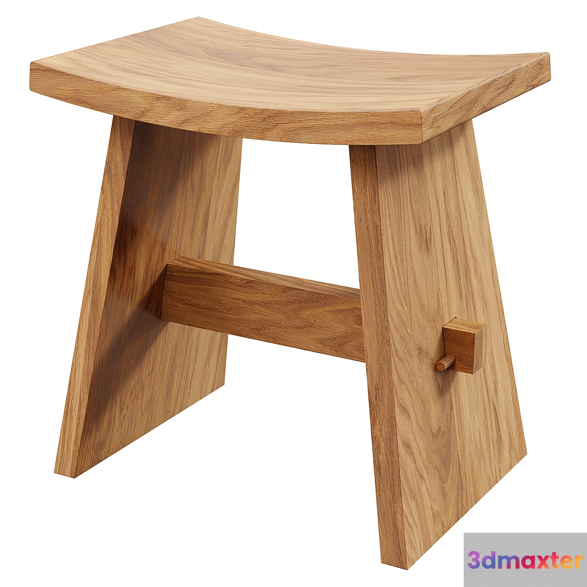 Zara Home - The wooden stool in the style of rustic 3D Max