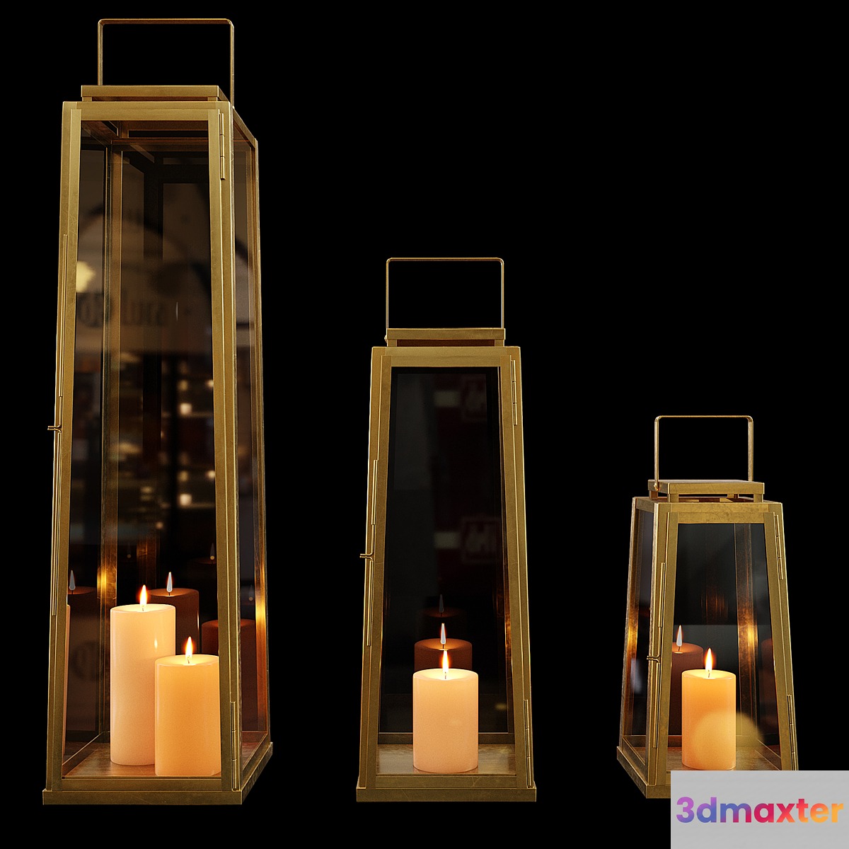 Zara Home - The golden decorative lantern for a candle - No.4