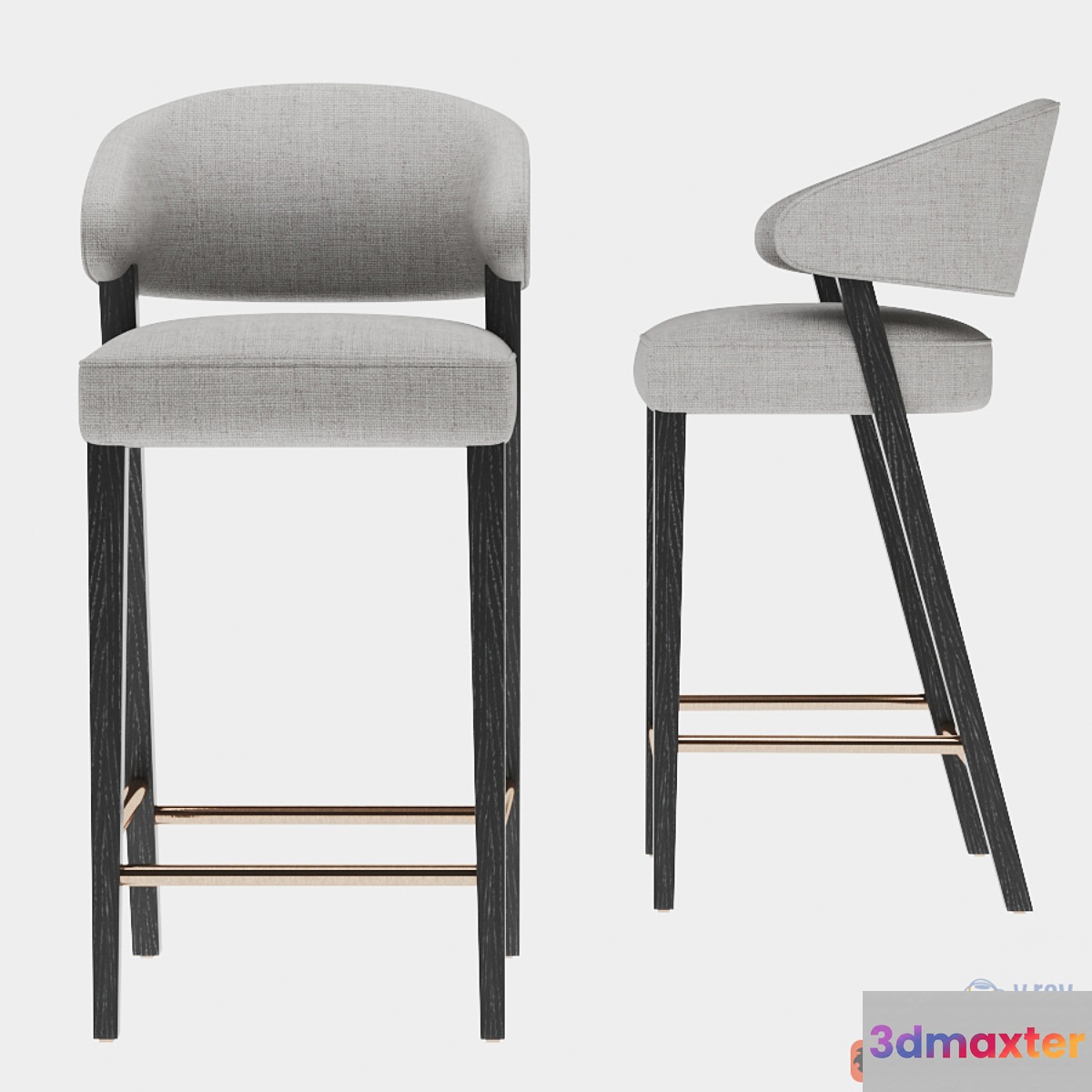 The Bright Group Cahn barstool 3D Max