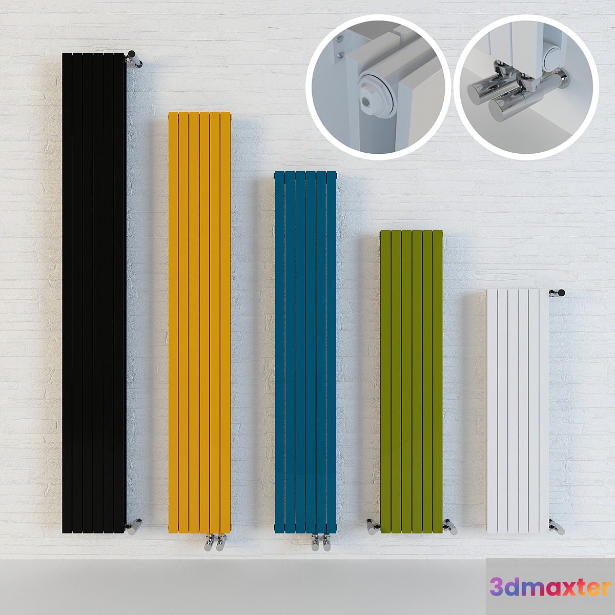 Steel tubular radiators KZTO Solo 3D Max