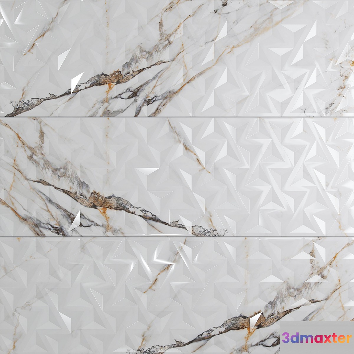 PORCELANITE DOS FIRENZE 1219 Calacatta Gold Rel Geo Ret 3D Max