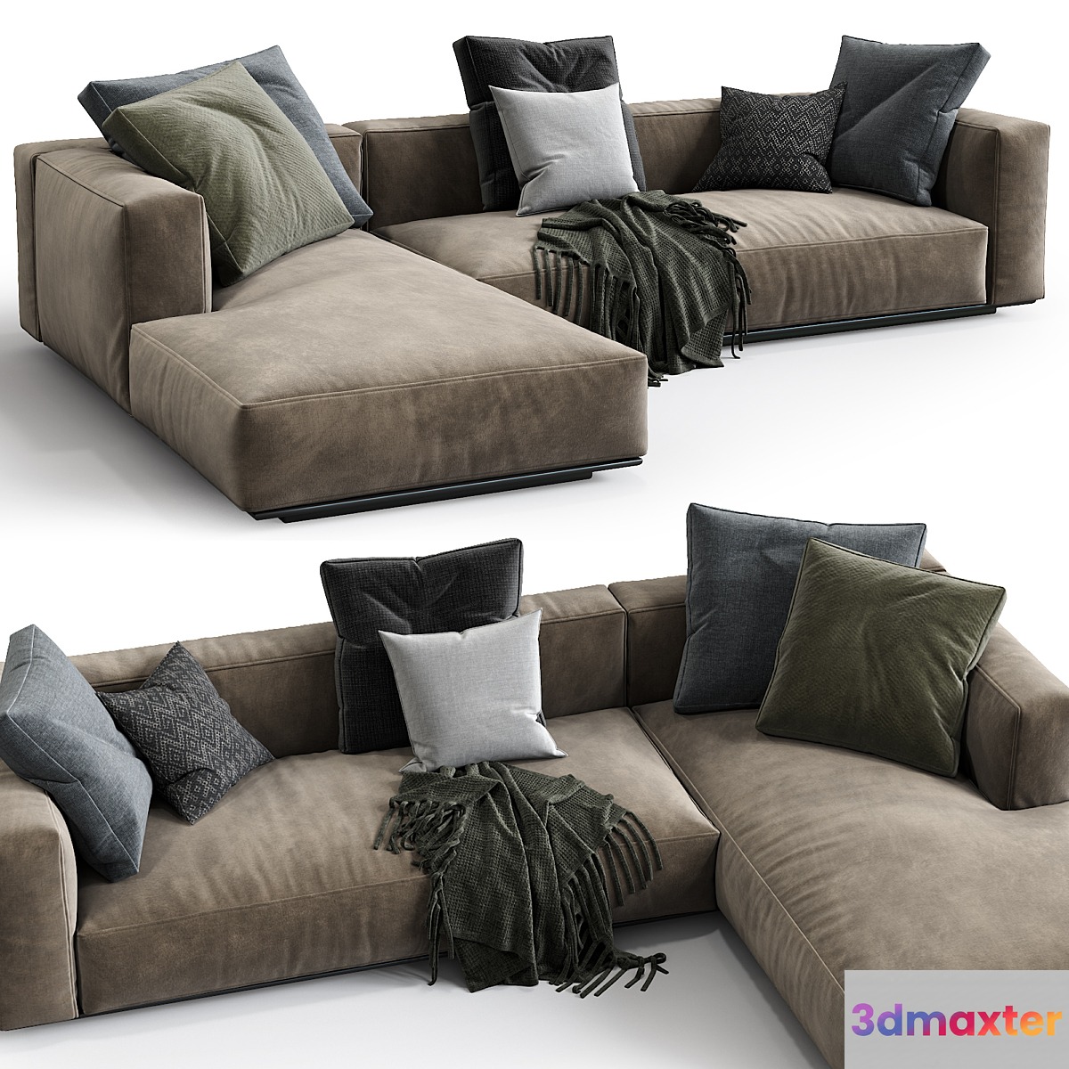 Flexform Sofa Grandemare 3D Max