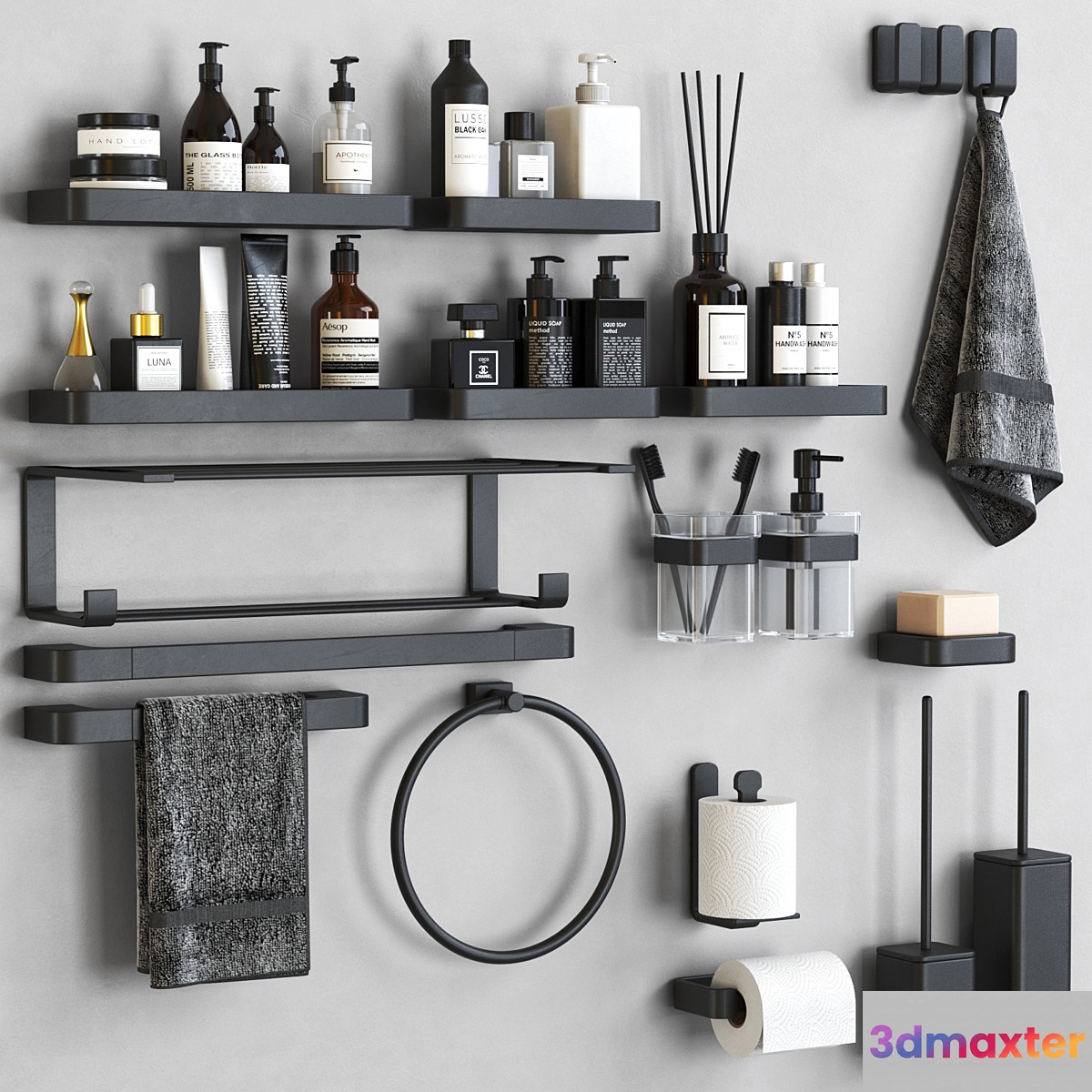 Outline bathroom accessories