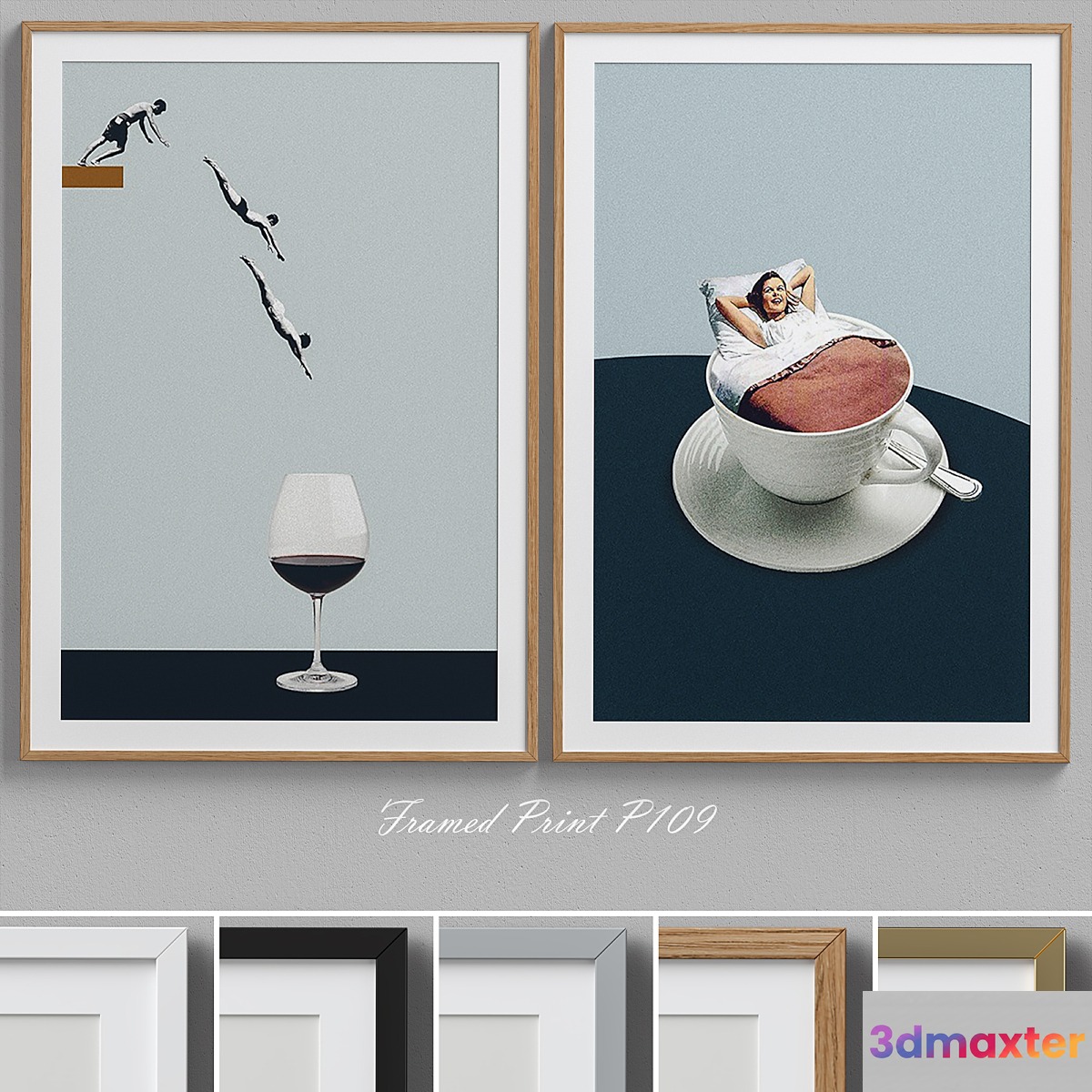 Framed Print P-109 3D Max
