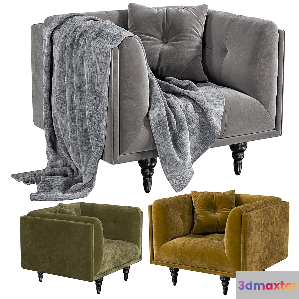 Royal armchair 3D Max