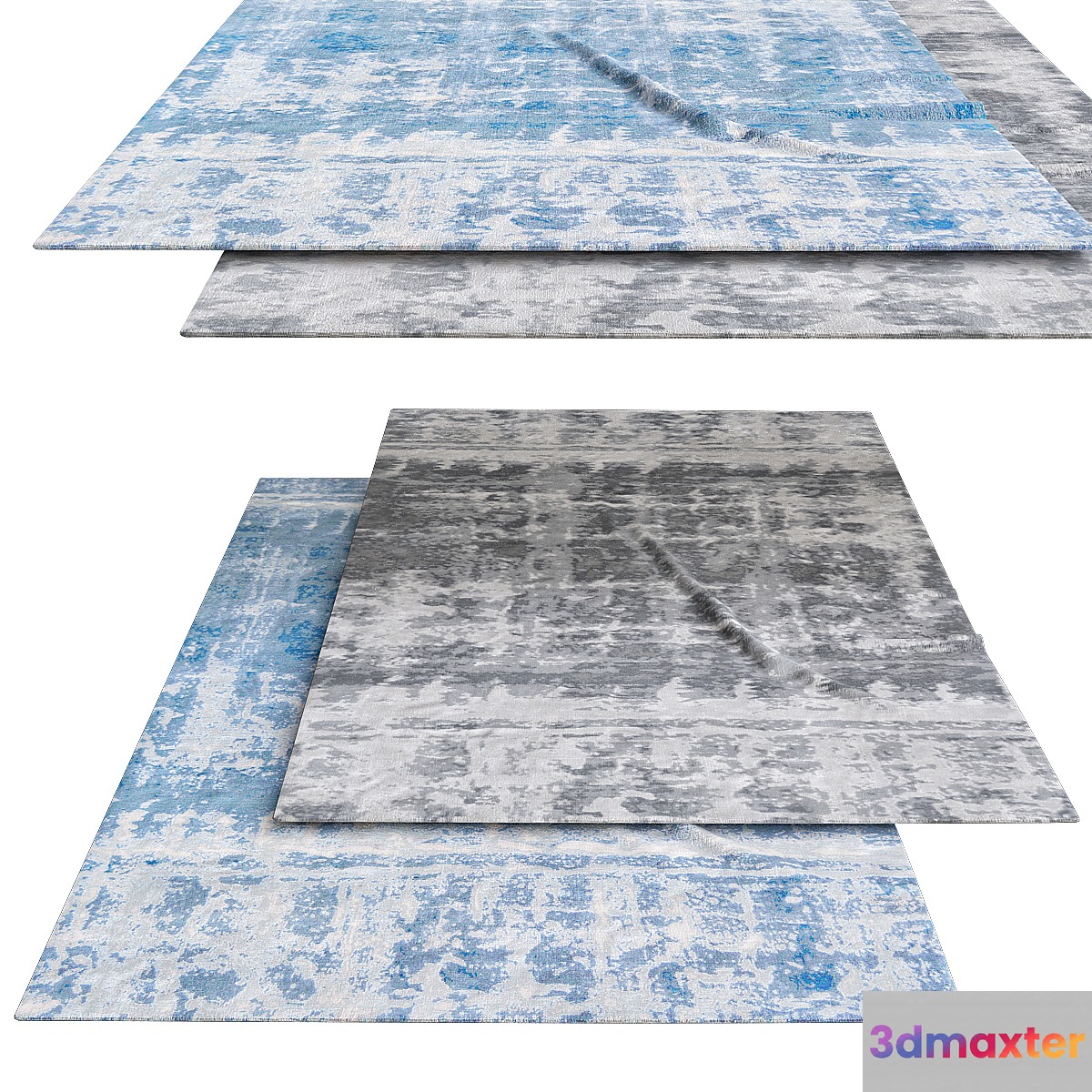 Abstract Aqua Gray 3D Max