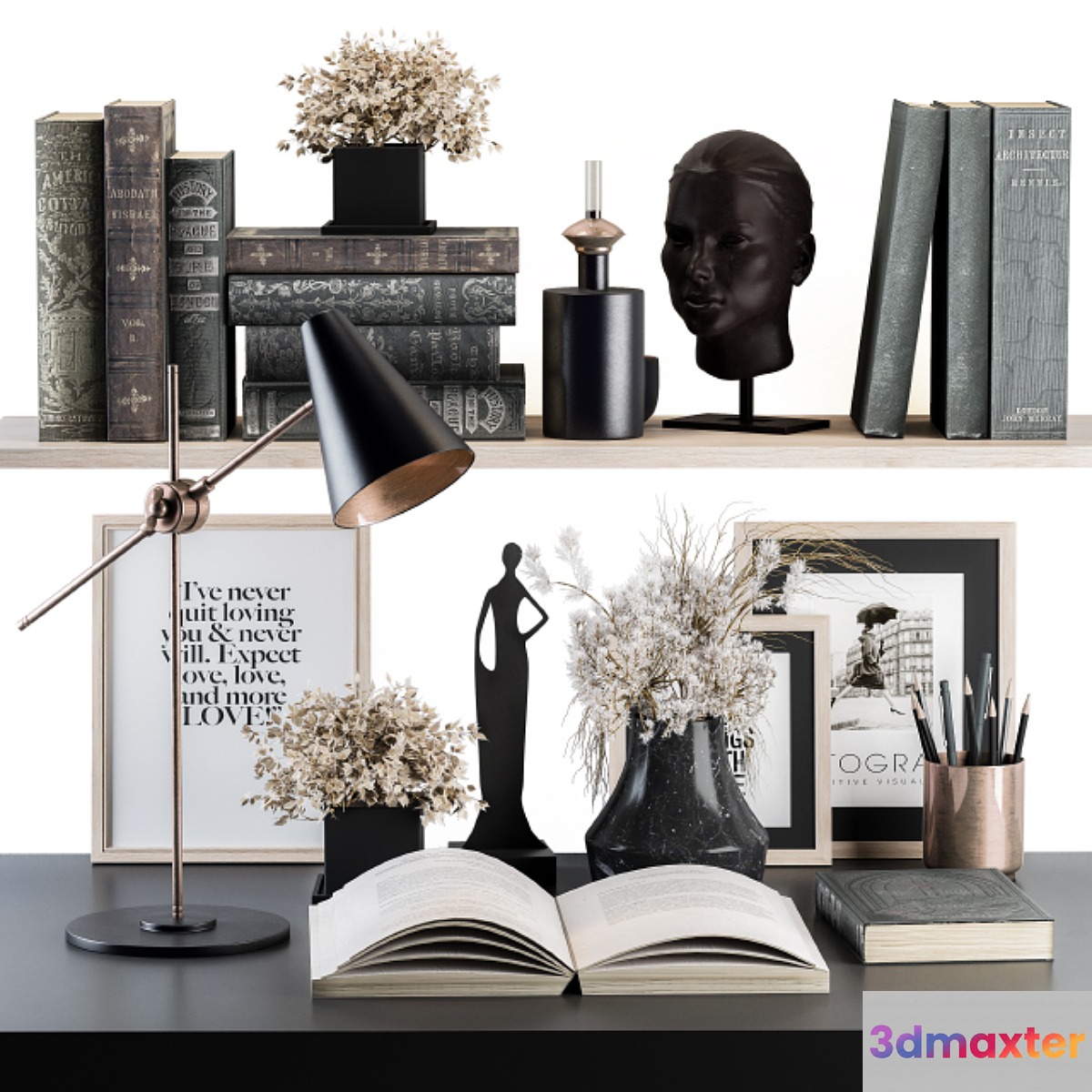 Decorative Set Reading Desk 02 - No.2