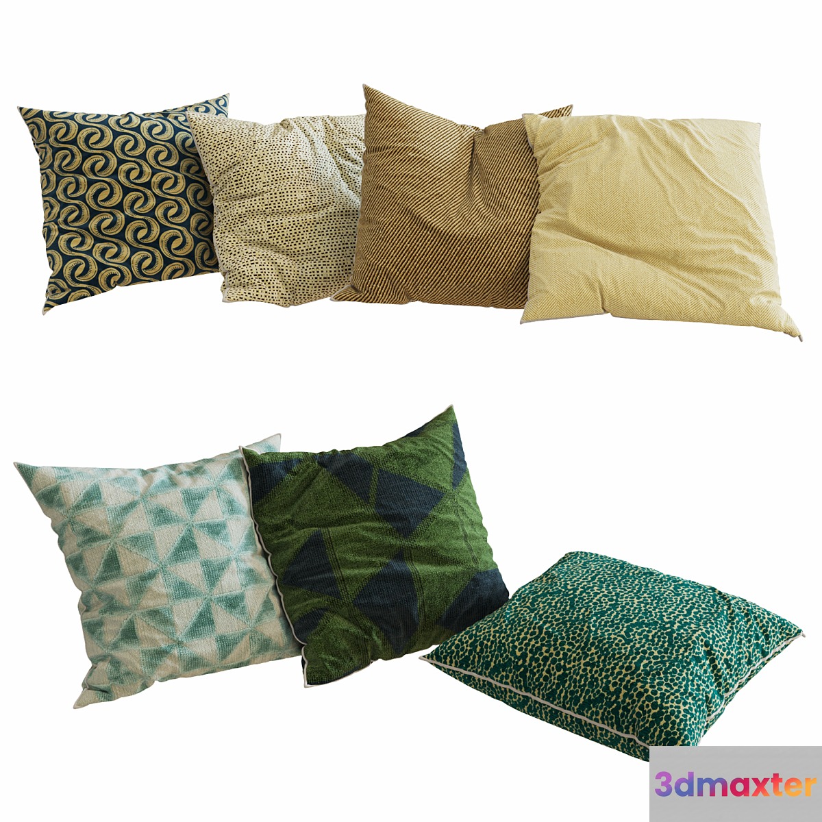 Decorative Pillows set 20 3D Max