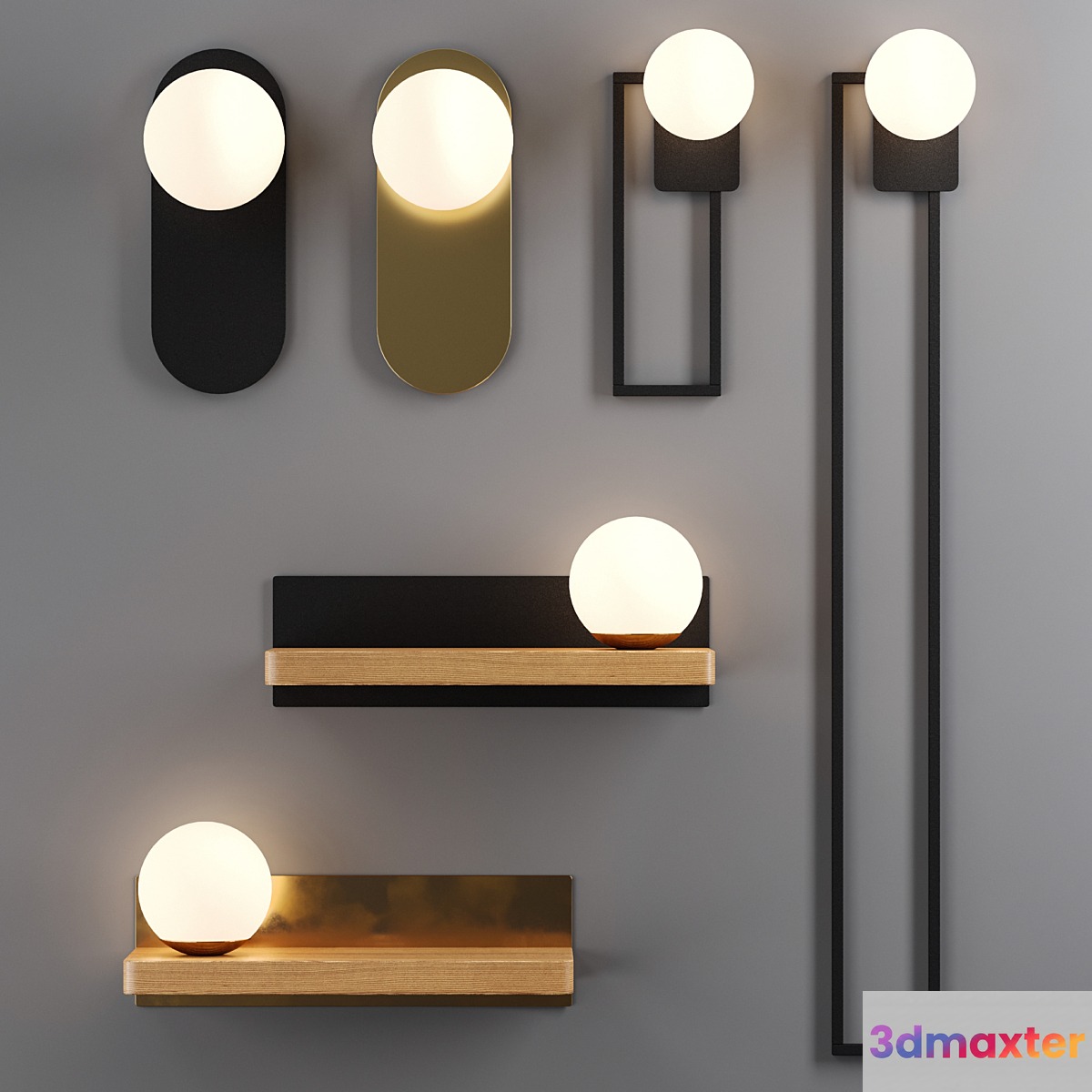 Lampatron wall light collection  Fast Tidi Sian 3D Max