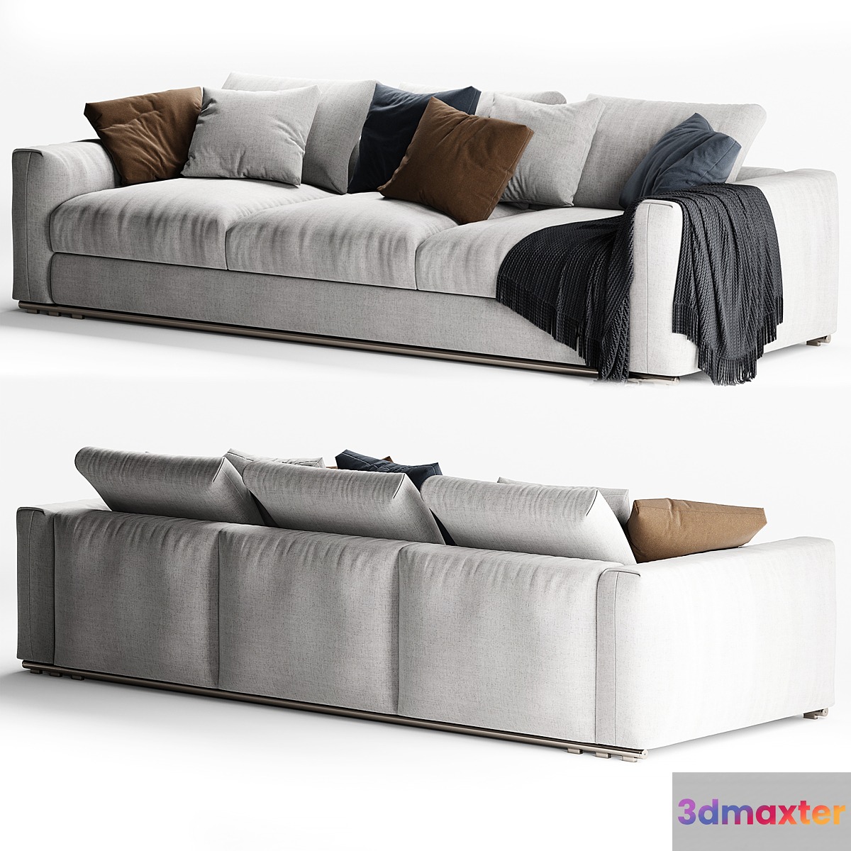Flexform Asolo 3 seater sofa - No.2 3D Max