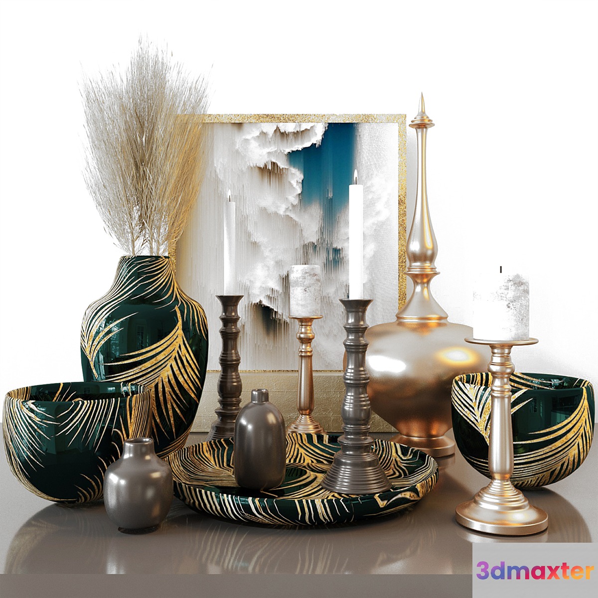 Decorative set 002 3D Max