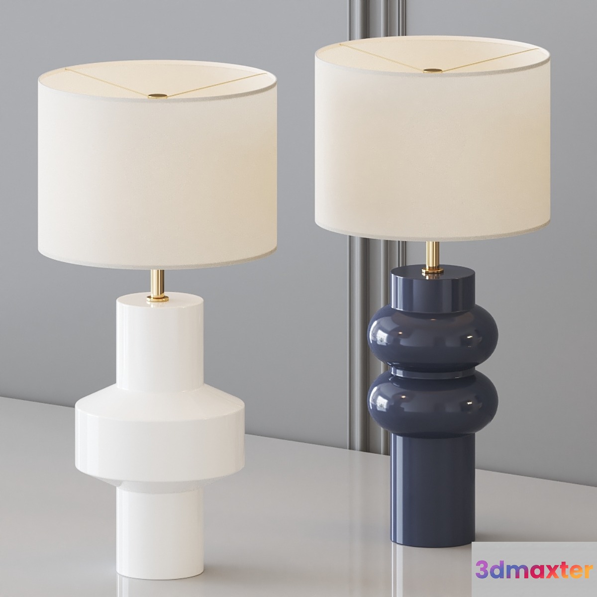 West Elm - Totem Table Lamp 3D Max
