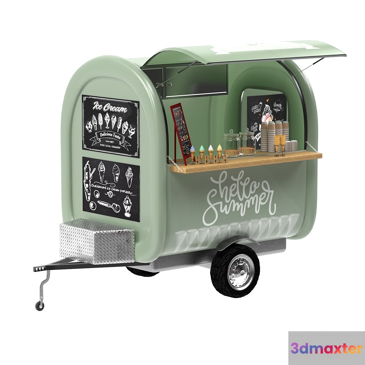 Food truck ice cream 3D Max