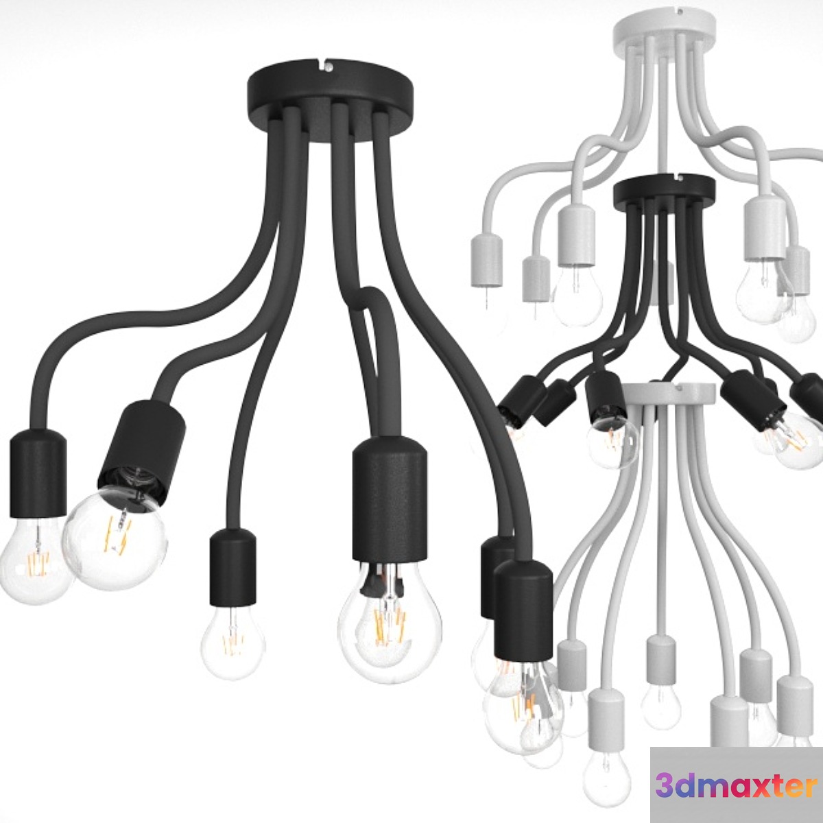 Ceiling chandelier Nowodvorski Flex 9273 9274 3D Max