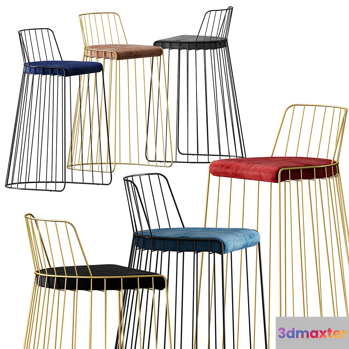 Bride's Veil Bar Stool by Phase Design 3D Max