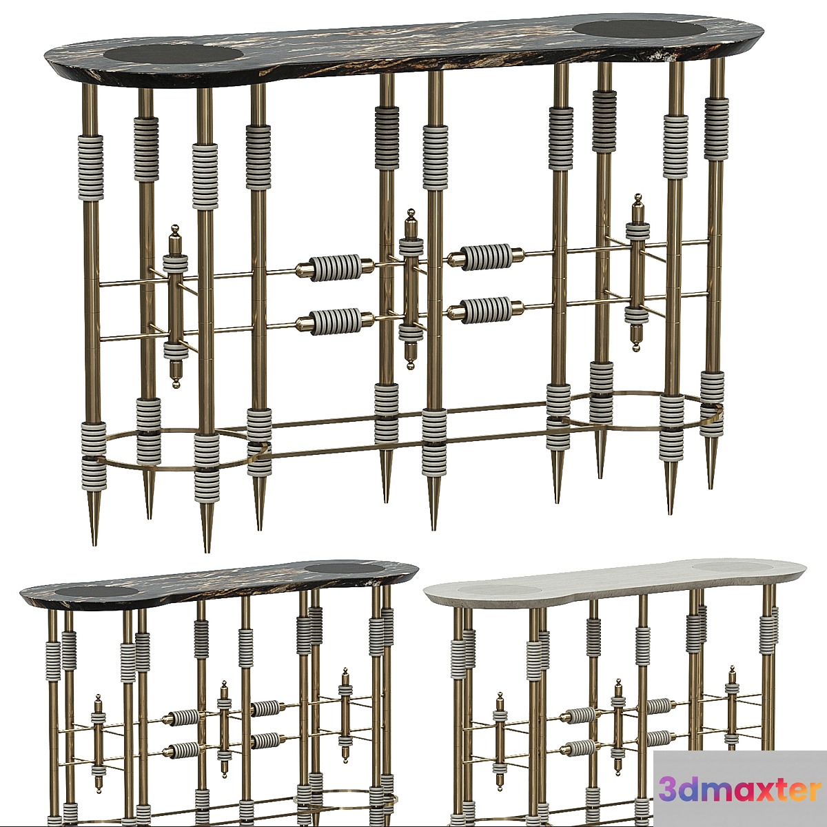 Apparatus Pars Console table 3D Max