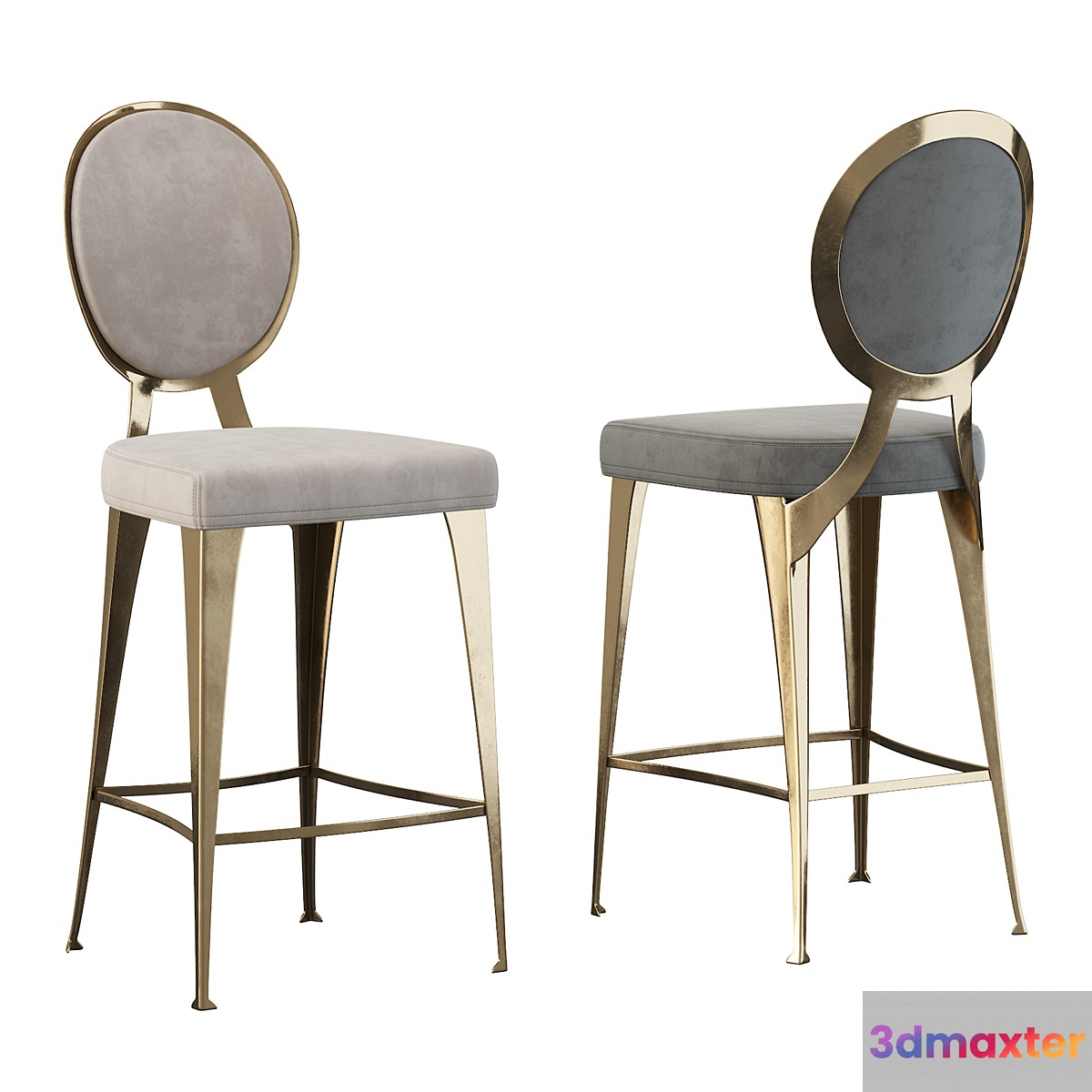 Miss stool with uncovered backrest