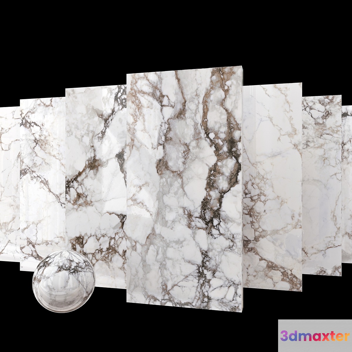 Marble Set Museum Breccia Set 2 3D Max