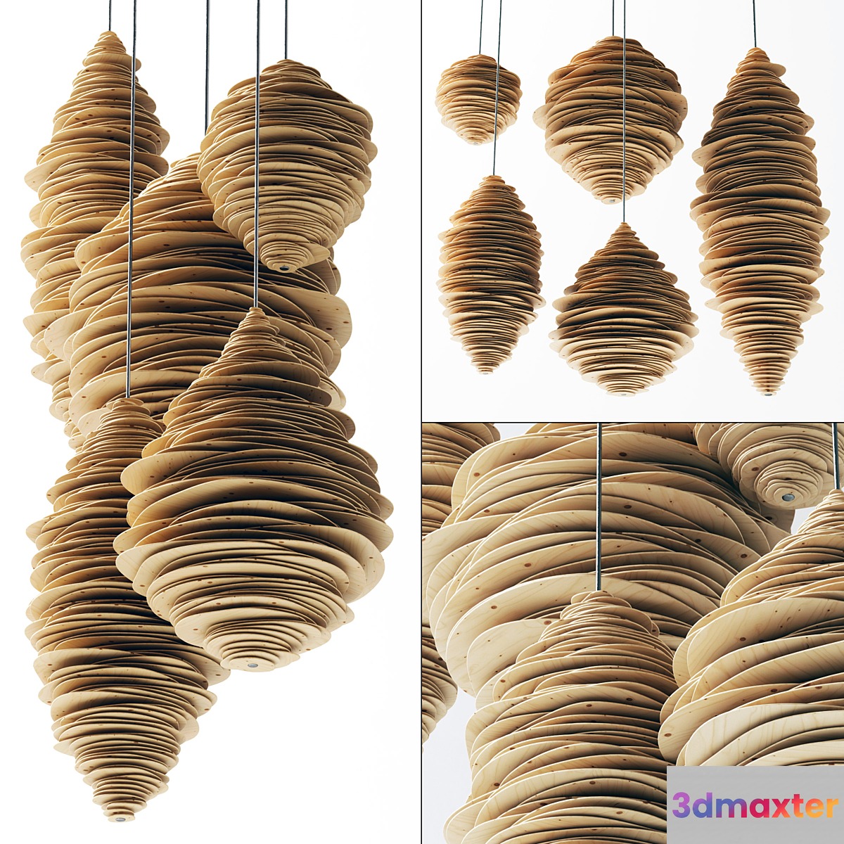Parametric vespiary decor n1 _ Parametric plywood hives 3D Max