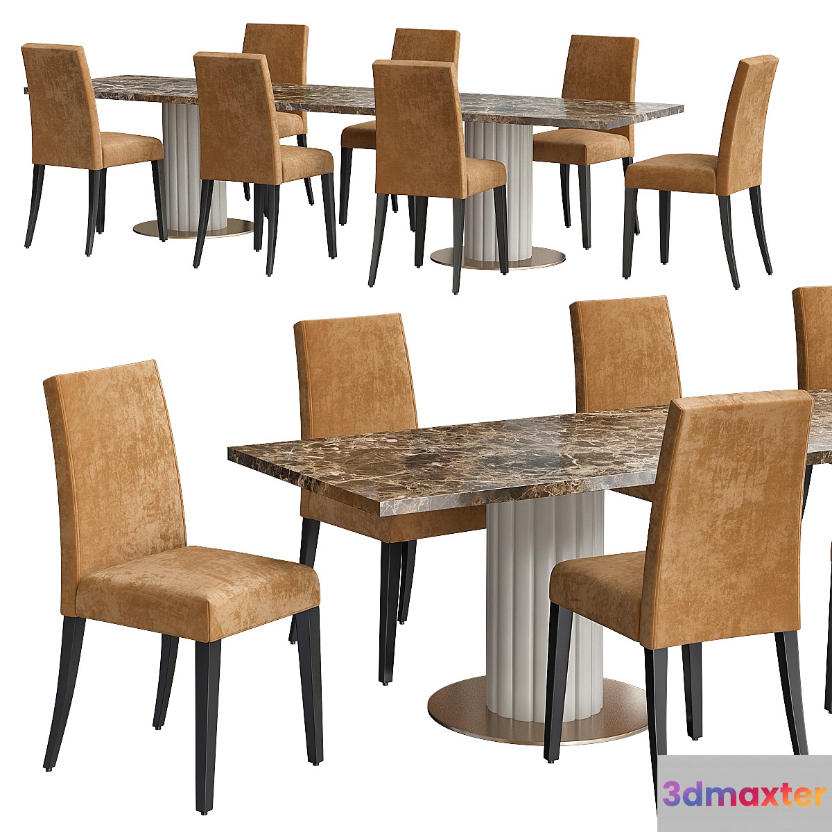 BYRON RECTANGULAR TABLE 3D Max