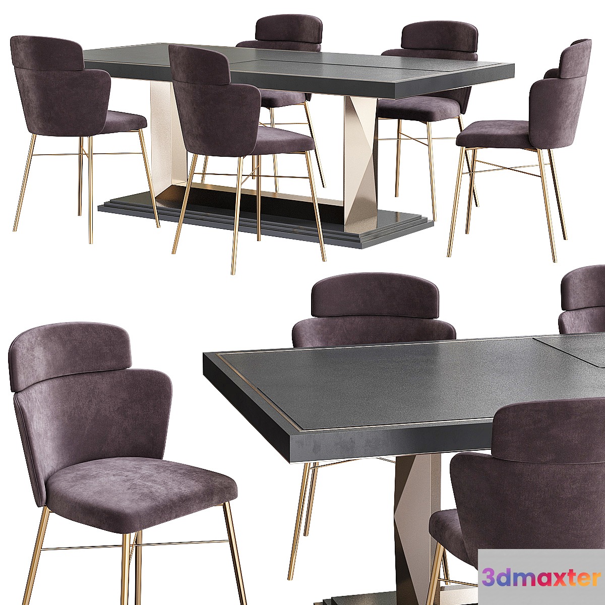 III BRONZE DINING TABLE BY KAMINI EZRALOW 3D Max