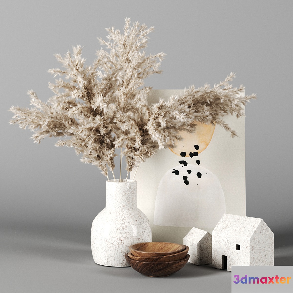decor set 15 with Pampas Grass