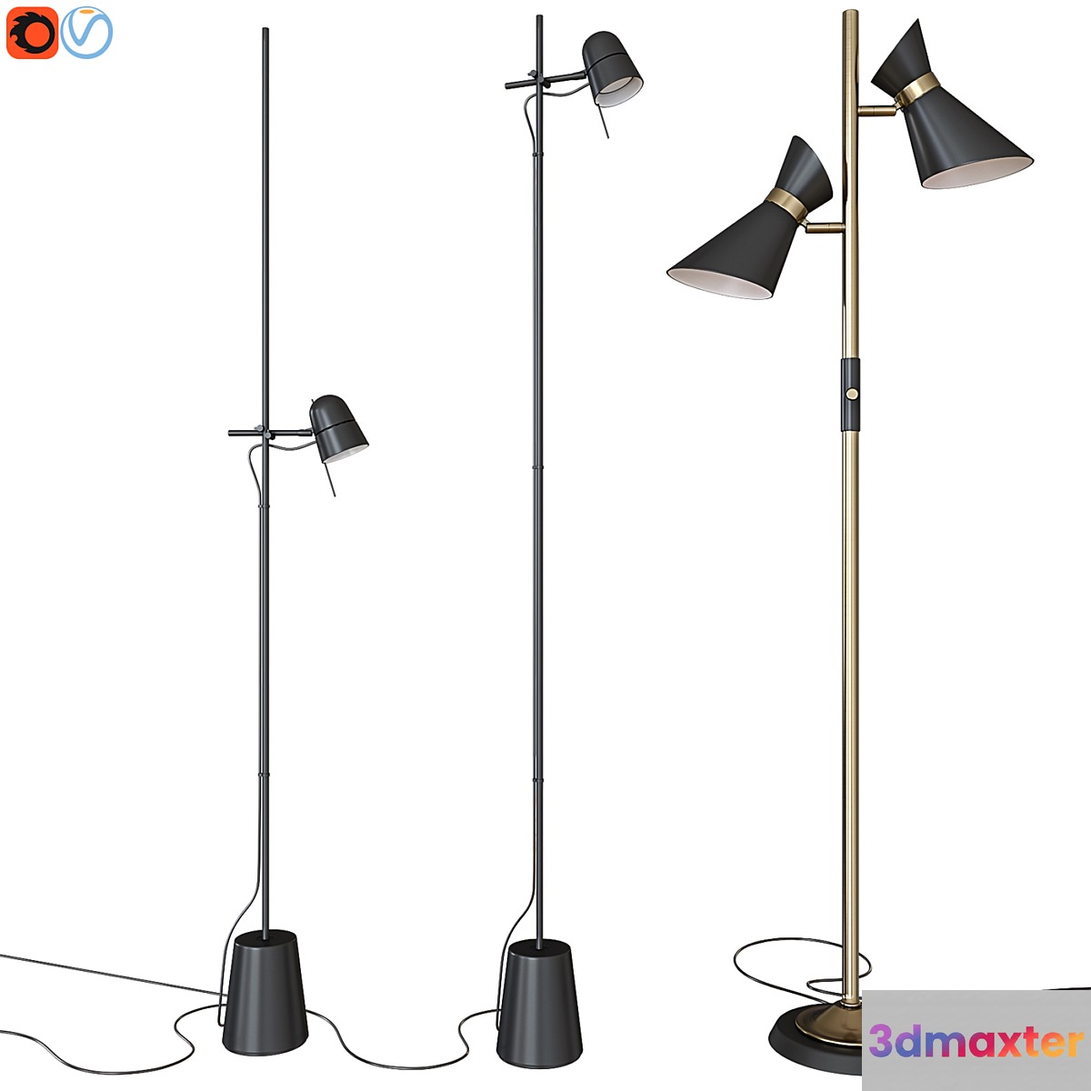 Counterbalance floor lamp Luceplan. Jared floor lamp