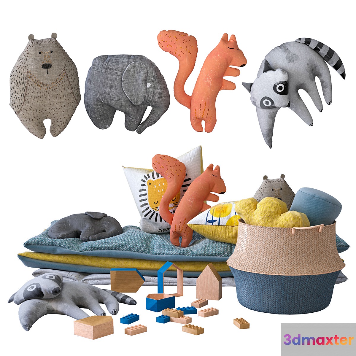 Toys And Furniture Set - 01 3D Max