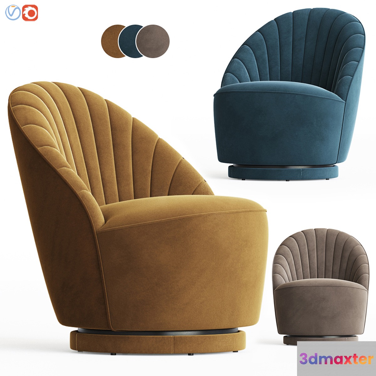 Fauteuil Madison Armchair Homestock 3D Max