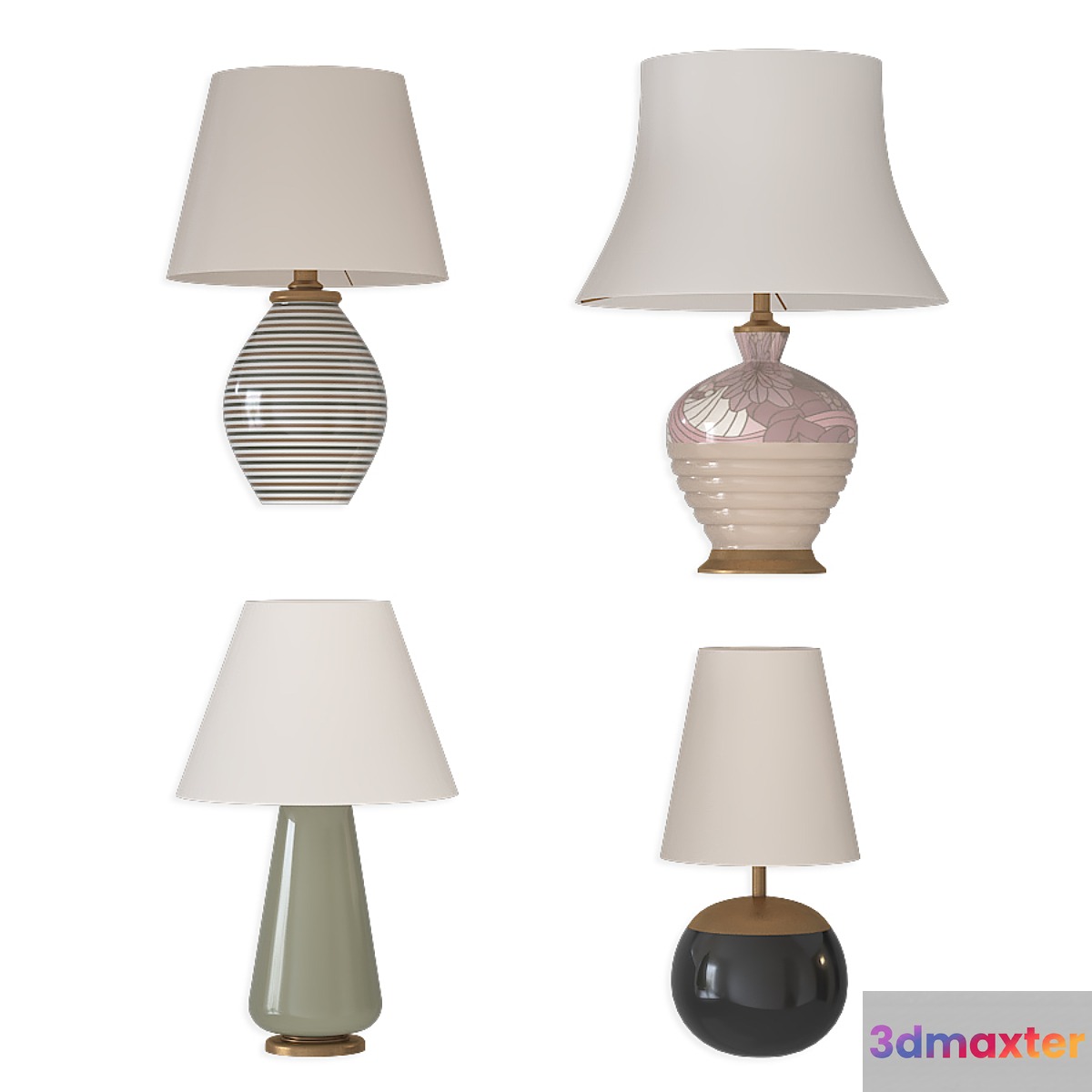 Table lamp set 1 3D Max