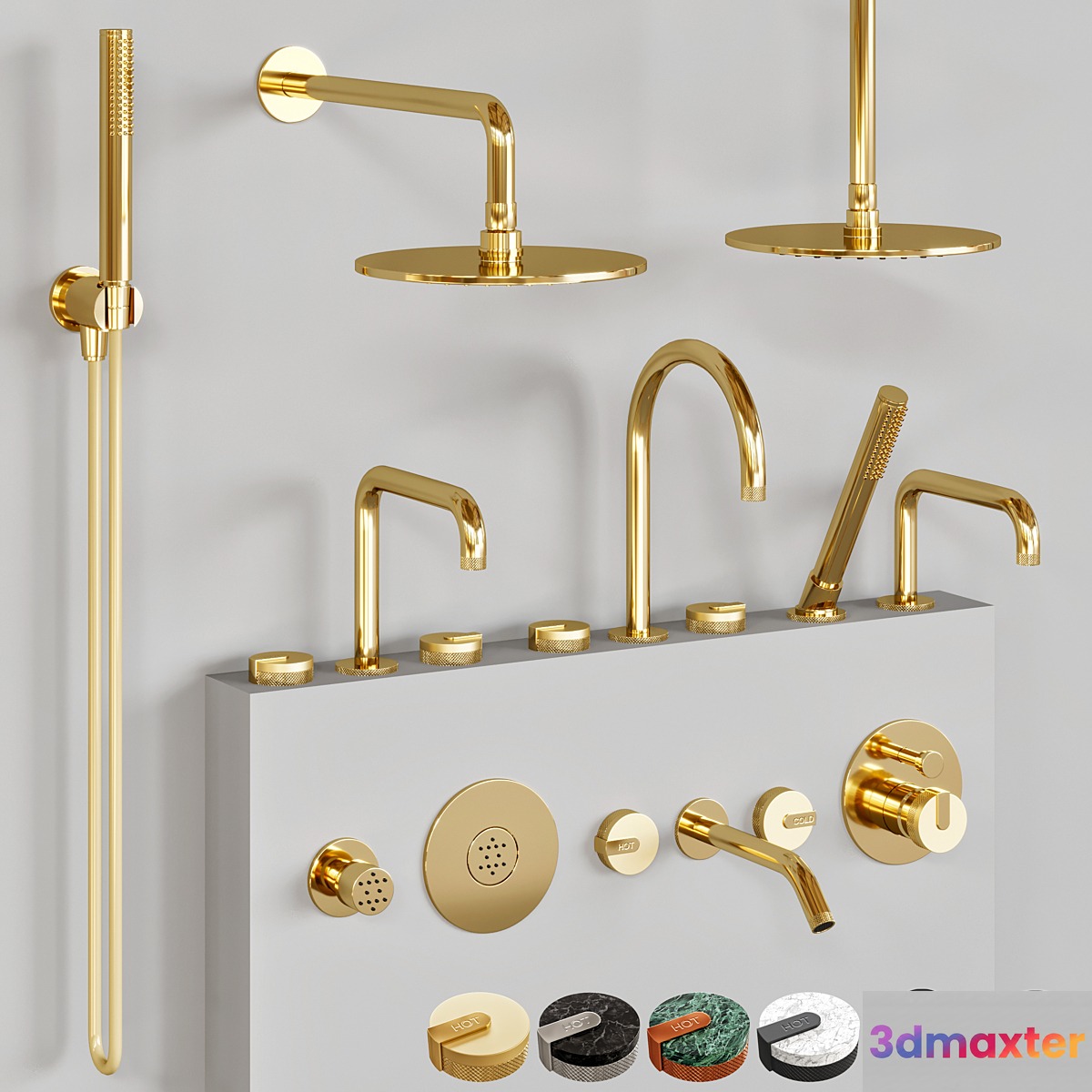 Graff_mod + _faucet_set_01 3D Max
