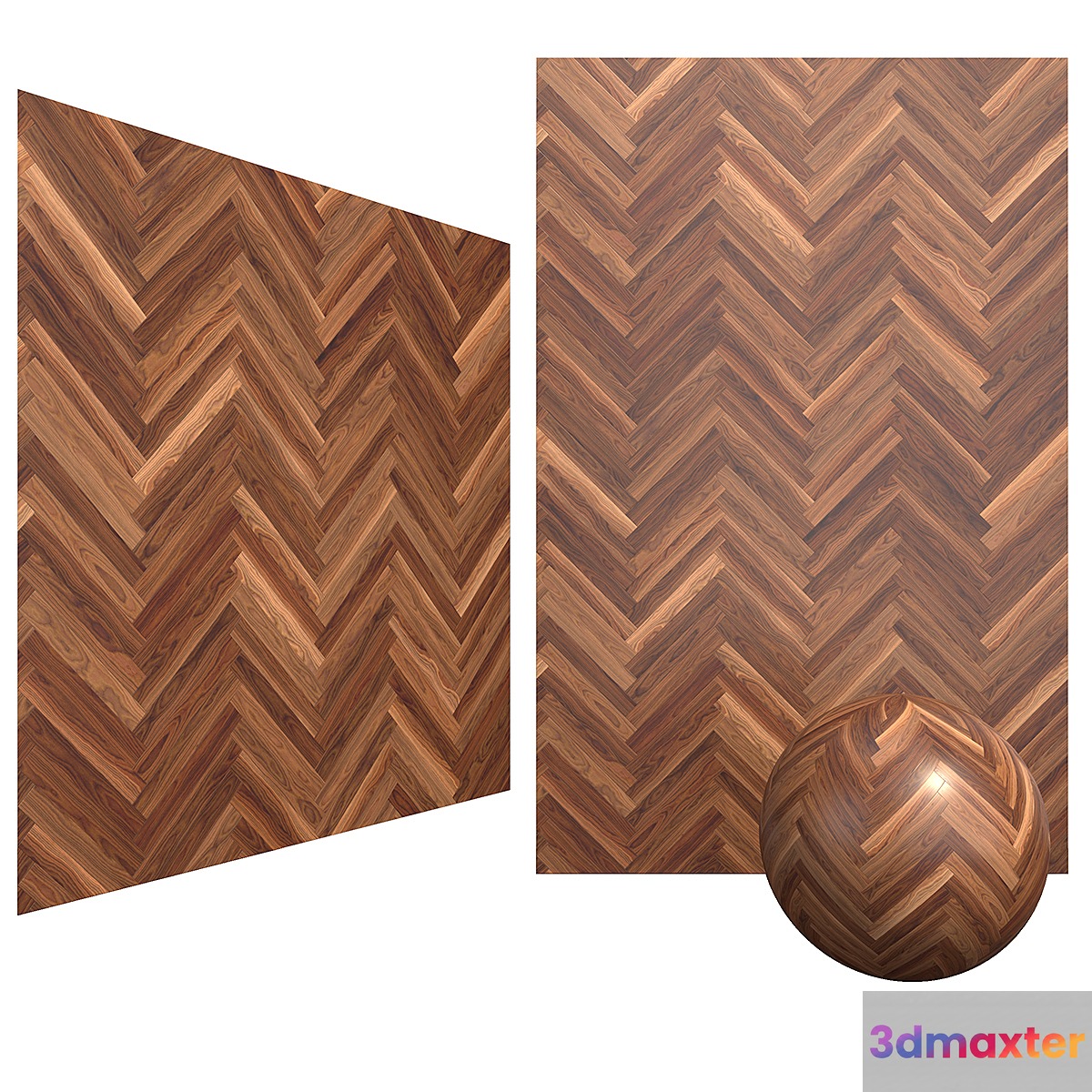 Walnut Wood Parquet 6K High Resolution Tileable Textures Corona & Vray - No.2 3D Max