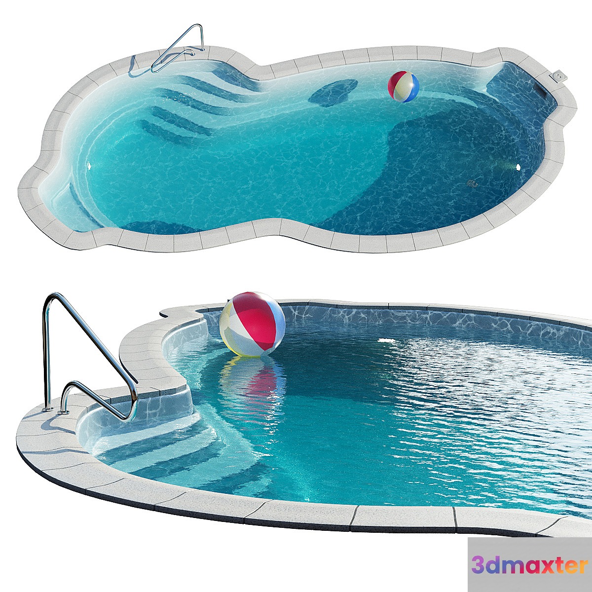 Composite Manhattan Pool 3D Max