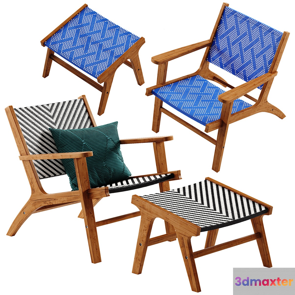 West elm bondi armchair 3D Max