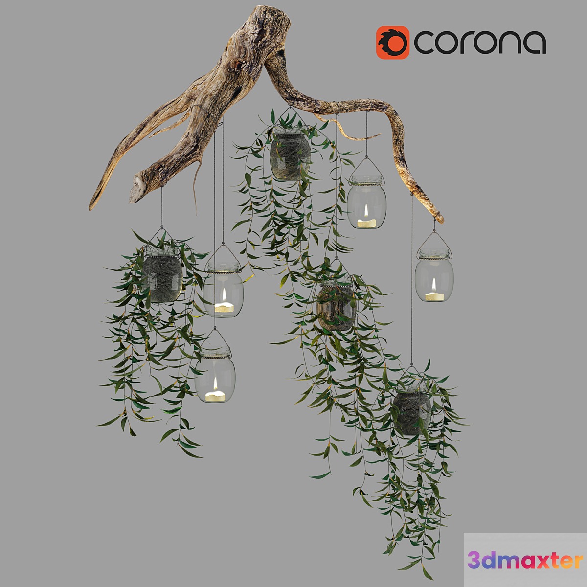 Сascading chandelier 3D Max